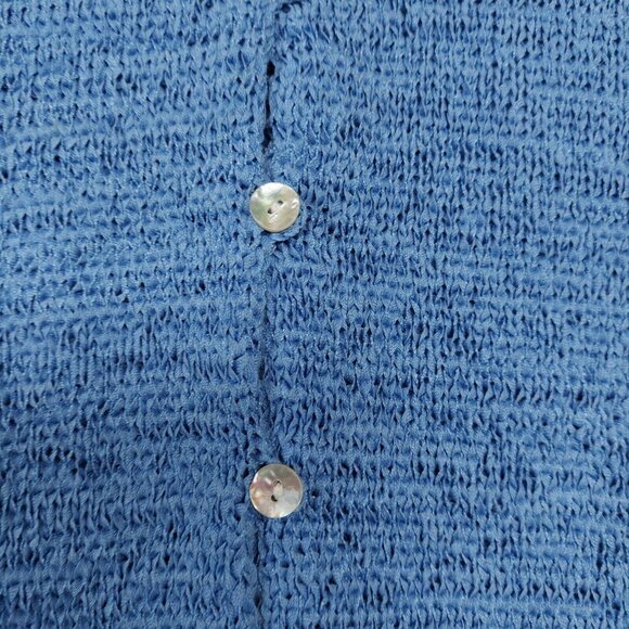 Paraphrase Womens Blue Knitted Tank Top & Button Front Cardigan Sweater Set of 2 - Picture 9 of 10